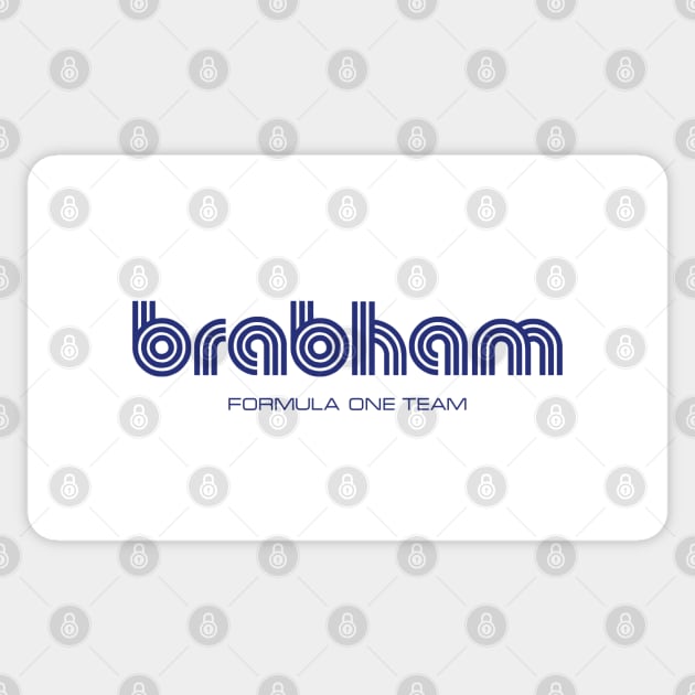 Brabham Formula One 1972 team logo - brabham blue Sticker by retropetrol